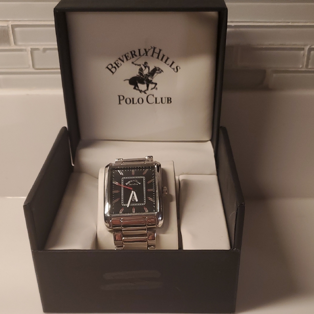 Beverly Hills Polo Club Black and Silver Men's Watch